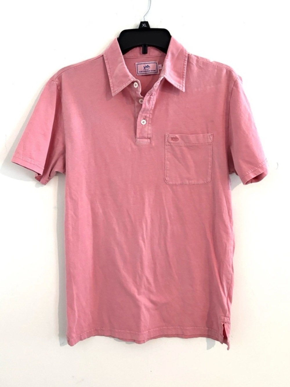 Southern Tide Sz S Preppy Golf Pullover Polo Pink Men's Short-Sleeve w/Pocket